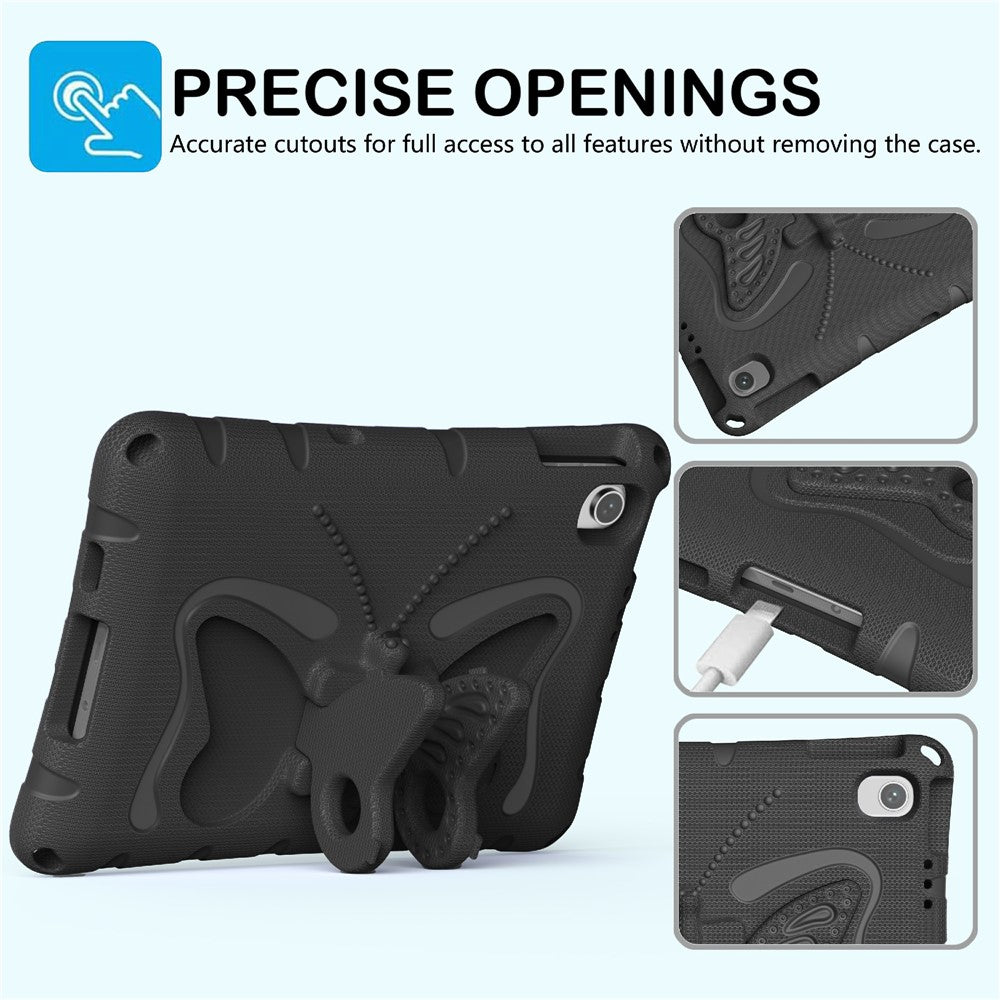 For Xiaomi Redmi Pad 2 SE / Pad 2 9.7 Case Butterfly Kickstand EVA Tablet Cover with Shoulder Strap
