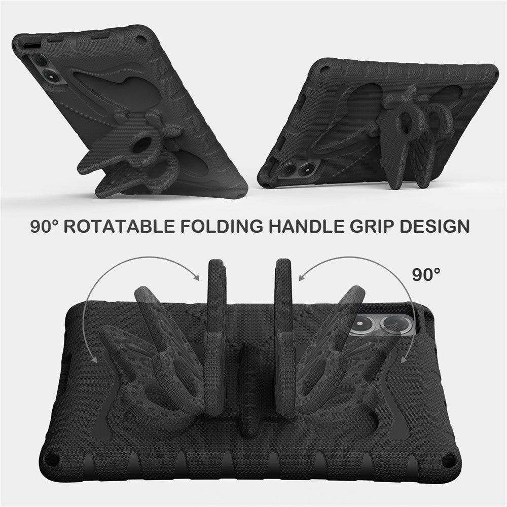 Tablet Case For Lenovo Idea Tab Plus / Xiaomi Redmi Pad 2 Pro / Pad Pro / Pad Pro 5G / Poco Pad 4G / Pad M1 / Honor Pad 20 / Pad V8 Pro / Pad 10 , Butterfly Kickstand EVA Cover with Shoulder Strap