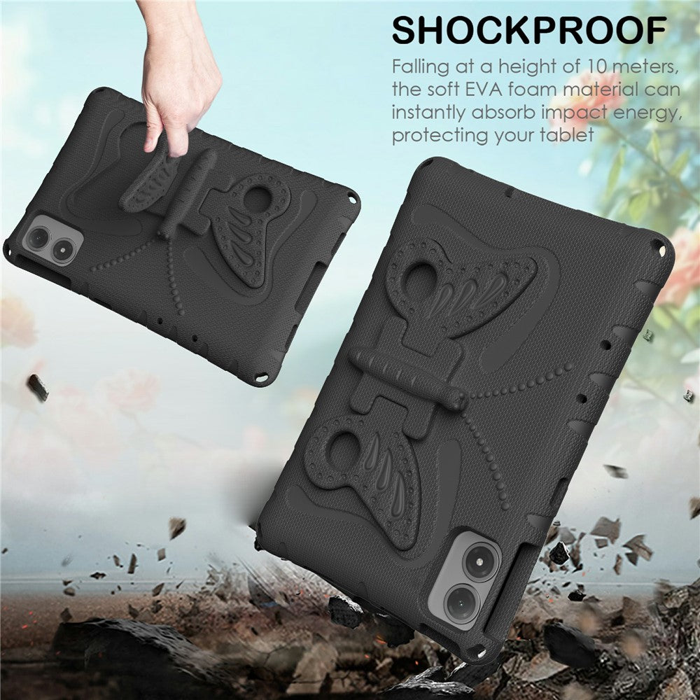 Tablet Case For Lenovo Idea Tab Plus / Xiaomi Redmi Pad 2 Pro / Pad Pro / Pad Pro 5G / Poco Pad 4G / Pad M1 / Honor Pad 20 / Pad V8 Pro / Pad 10 , Butterfly Kickstand EVA Cover with Shoulder Strap