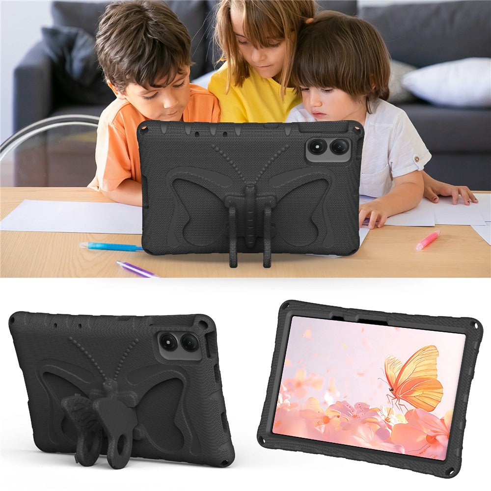 Tablet Case For Lenovo Idea Tab Plus / Xiaomi Redmi Pad 2 Pro / Pad Pro / Pad Pro 5G / Poco Pad 4G / Pad M1 / Honor Pad 20 / Pad V8 Pro / Pad 10 , Butterfly Kickstand EVA Cover with Shoulder Strap