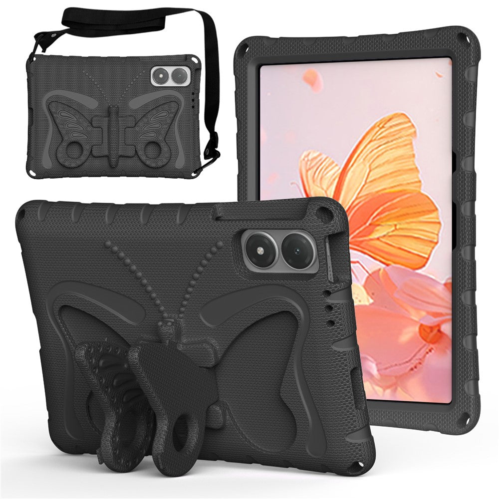 Surfplattaskal för Huawei MatePad 11.5 (2026) / MatePad 11.5 2025 / MatePad 11.5 S (2025) / Honor Pad V9 / Pad GT, Fjärilsstöd EVA-fodral med axelrem