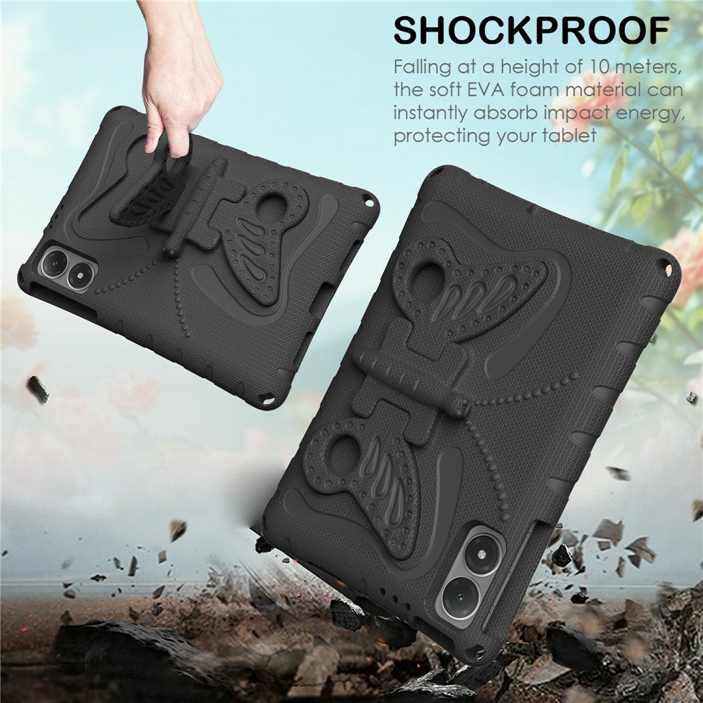 Surfplattaskal för Huawei MatePad 11.5 (2026) / MatePad 11.5 2025 / MatePad 11.5 S (2025) / Honor Pad V9 / Pad GT, Fjärilsstöd EVA-fodral med axelrem