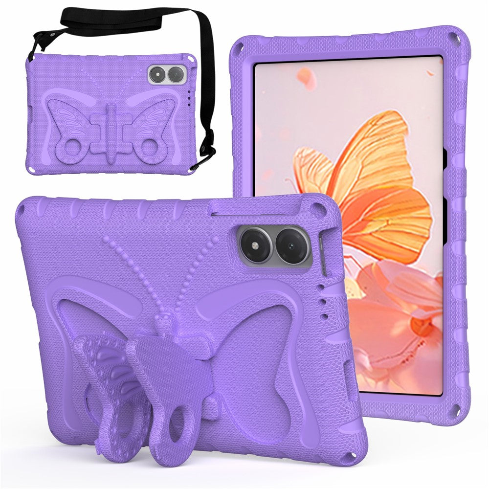 Surfplattaskal för Huawei MatePad 11.5 (2026) / MatePad 11.5 2025 / MatePad 11.5 S (2025) / Honor Pad V9 / Pad GT, Fjärilsstöd EVA-fodral med axelrem