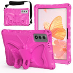For Lenovo Yoga Tab 11.1 / TECNO Megapad SE Case Butterfly Kickstand EVA Tablet Cover with Shoulder Strap