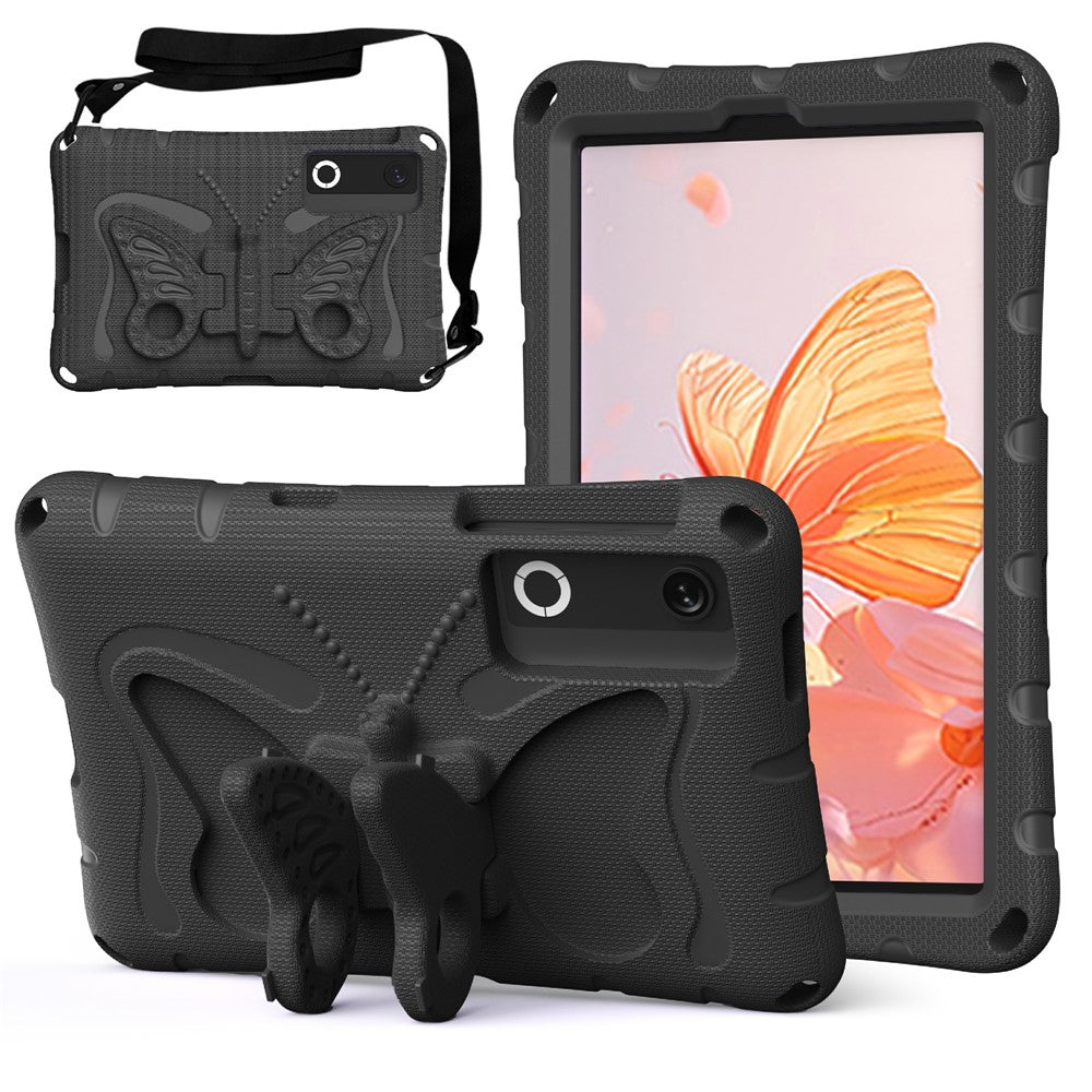For Lenovo Legion Y700 (Gen 5) / Y700 Gen 4 Case Butterfly Kickstand EVA Tablet Cover with Shoulder Strap