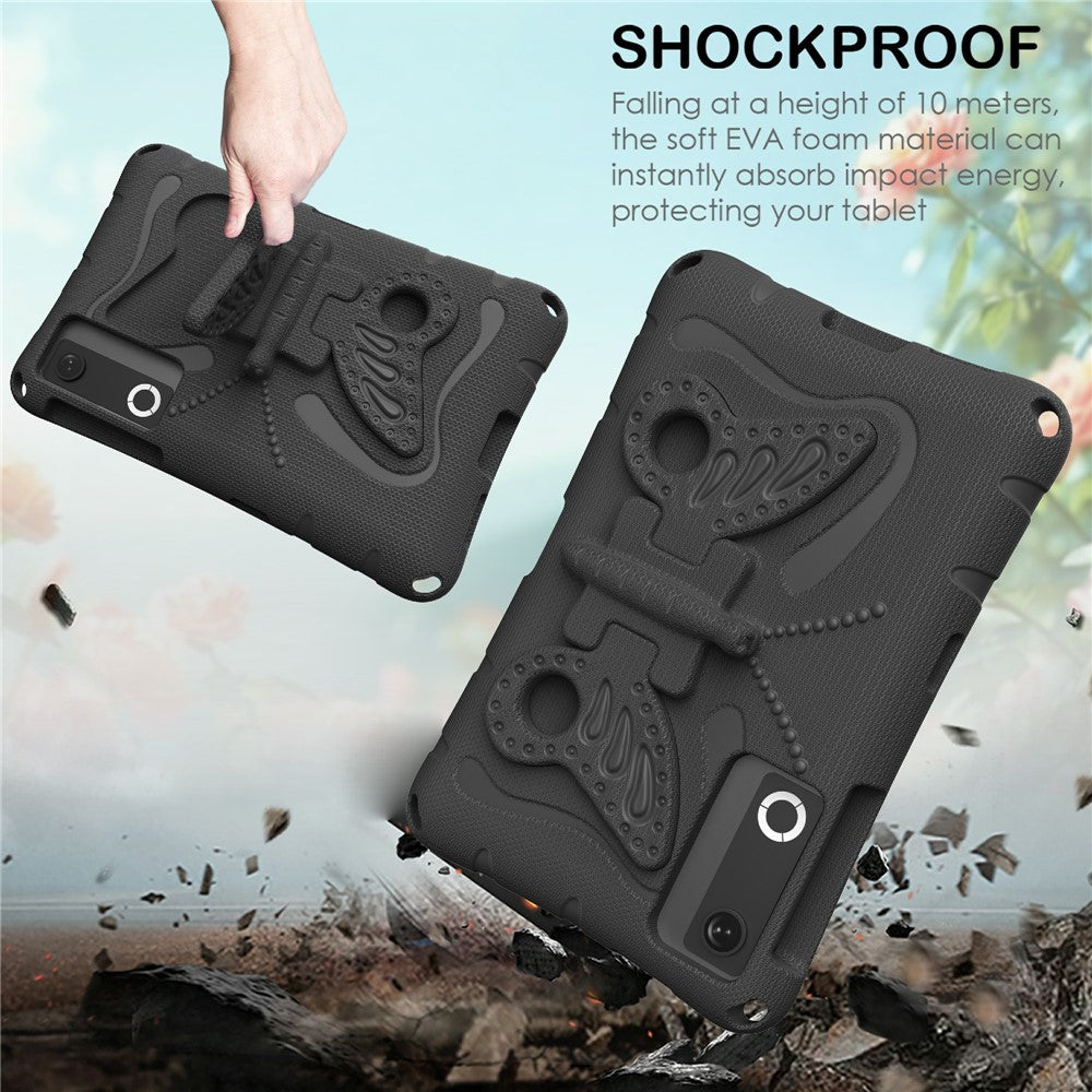For Lenovo Legion Y700 (Gen 5) / Y700 Gen 4 Case Butterfly Kickstand EVA Tablet Cover with Shoulder Strap