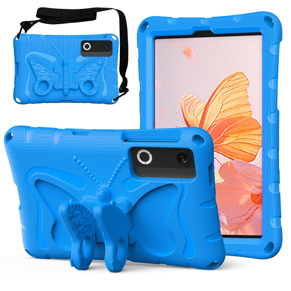 For Lenovo Legion Y700 (Gen 5) / Y700 Gen 4 Case Butterfly Kickstand EVA Tablet Cover with Shoulder Strap