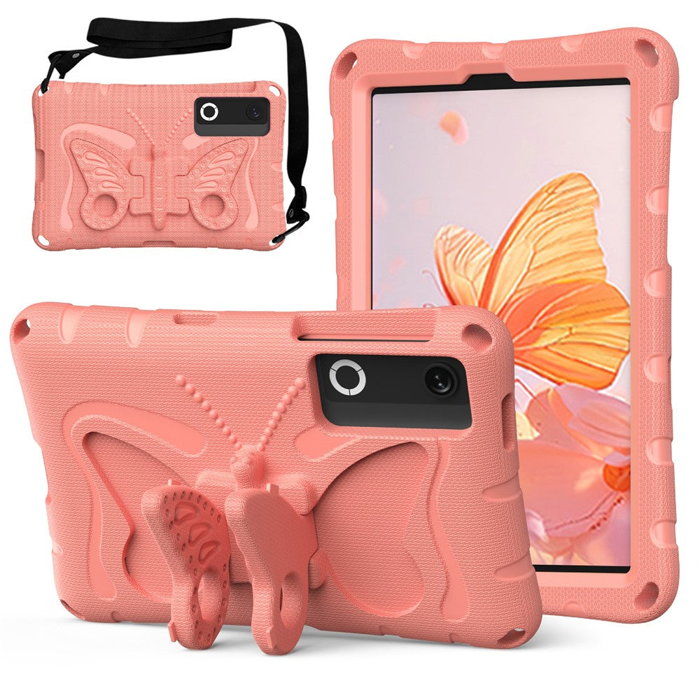 For Lenovo Legion Y700 (Gen 5) / Y700 Gen 4 Case Butterfly Kickstand EVA Tablet Cover with Shoulder Strap
