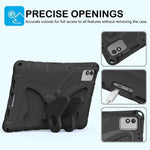 Tablet Case For Honor Pad X9 / Pad X8a / Pad X8b / Infinix XPAD 30E / Xpad 20 / TECNO Megapad 11 , Butterfly Kickstand EVA Cover with Shoulder Strap