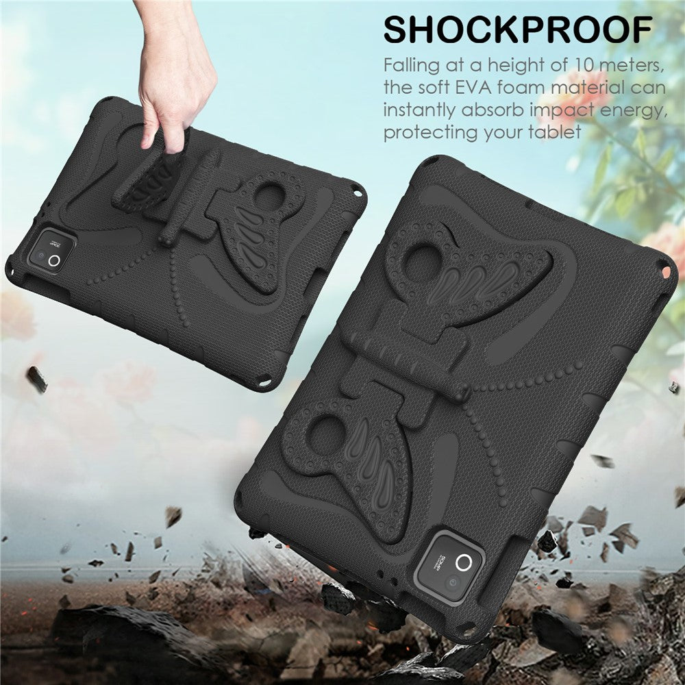 Tablet Case For Xiaomi Poco Pad X1 / Pad 8 / Pad 8 Pro / Pad 7 / Pad 7 Pro , Butterfly Kickstand EVA Cover with Shoulder Strap