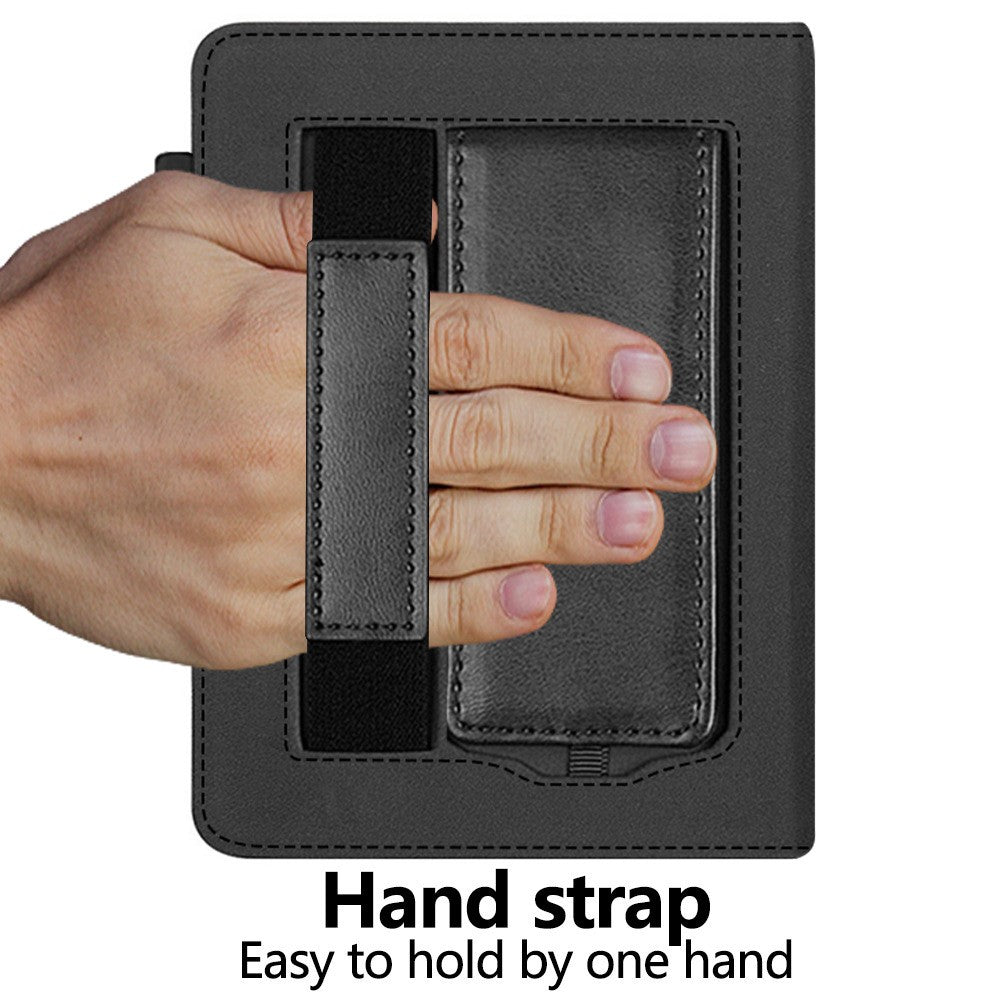 For Kobo Clara Colour / Clara BW Case Kickstand PU Leather E-Reader Cover with Hand Strap