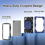 For Lenovo Idea Tab Pro Gen 2 / Xiaoxin Pad Pro 13 Case Silicone + PC Hand Grip Kickstand Tablet Cover with Shoulder Strap