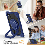 For Lenovo Idea Tab Pro Gen 2 / Xiaoxin Pad Pro 13 Case Silicone + PC Hand Grip Kickstand Tablet Cover with Shoulder Strap