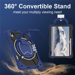 For Lenovo Idea Tab Pro Gen 2 / Xiaoxin Pad Pro 13 Case Silicone + PC Hand Grip Kickstand Tablet Cover with Shoulder Strap
