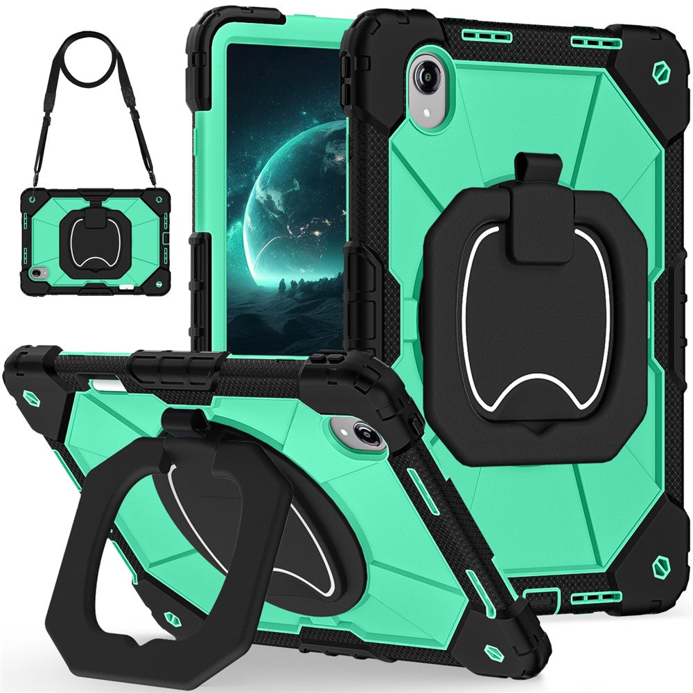 For Lenovo Idea Tab Pro Gen 2 / Xiaoxin Pad Pro 13 Case Silicone + PC Hand Grip Kickstand Tablet Cover with Shoulder Strap