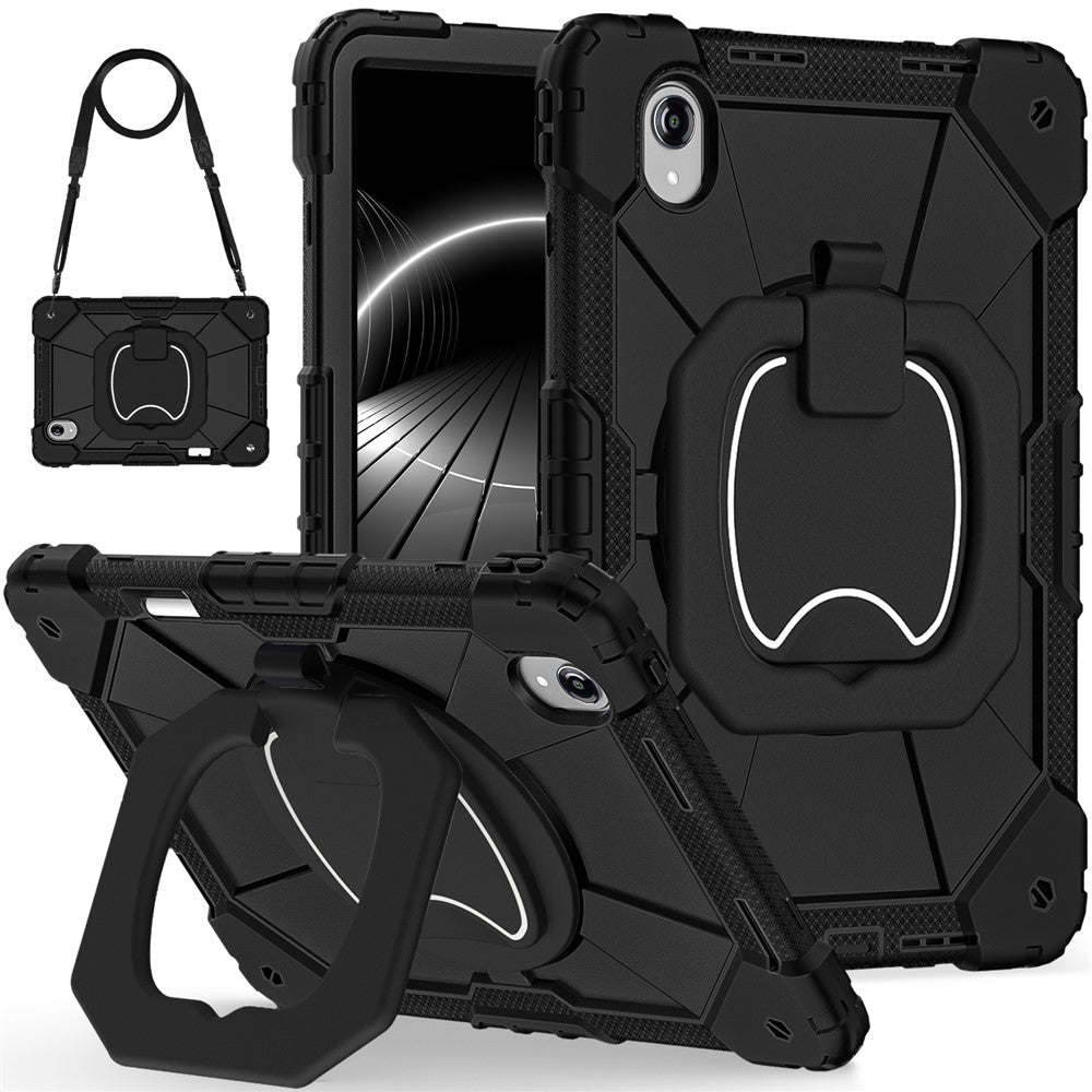 For Lenovo Idea Tab Pro Gen 2 / Xiaoxin Pad Pro 13 Case Silicone + PC Hand Grip Kickstand Tablet Cover with Shoulder Strap