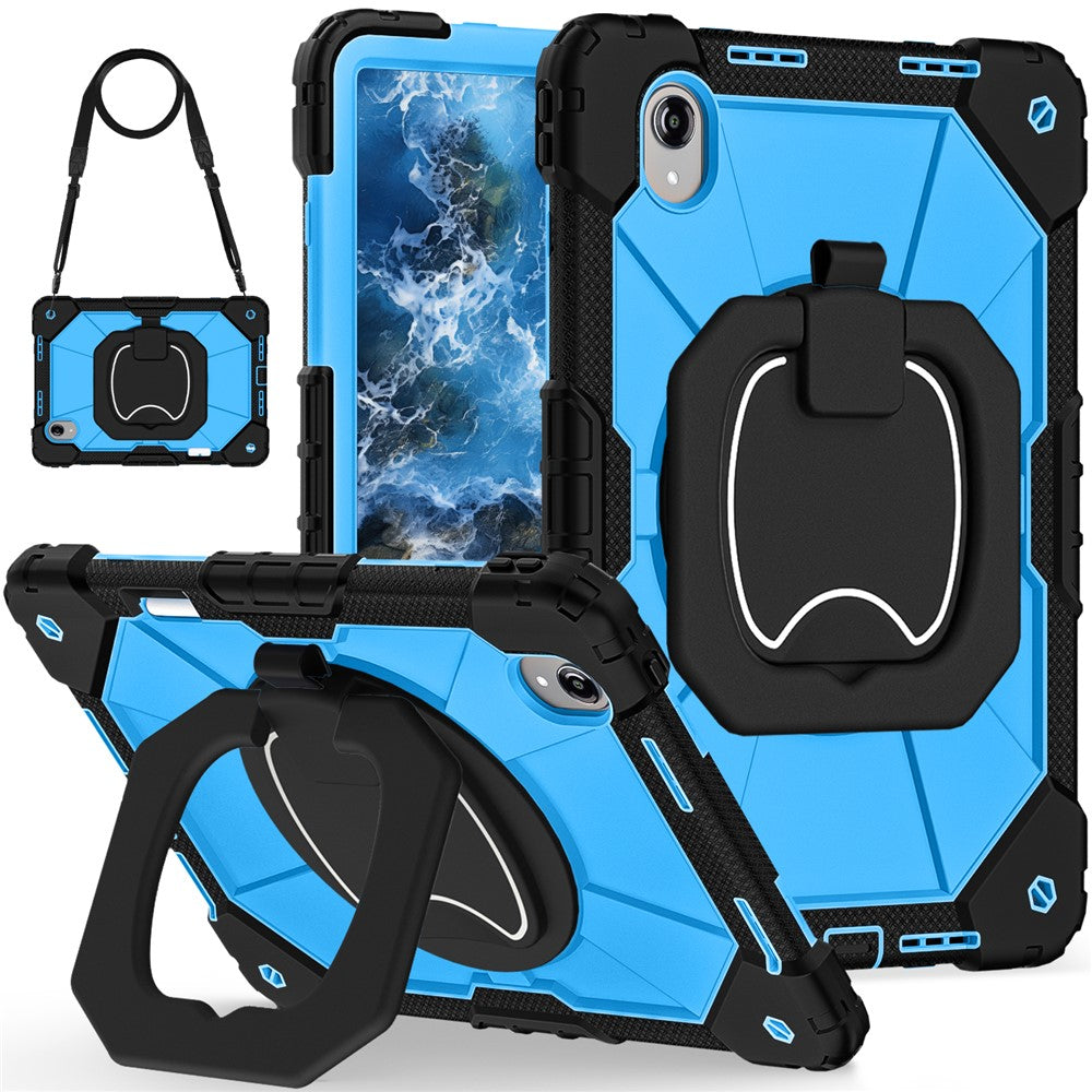 For Lenovo Idea Tab Pro Gen 2 / Xiaoxin Pad Pro 13 Case Silicone + PC Hand Grip Kickstand Tablet Cover with Shoulder Strap