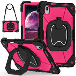 For Lenovo Idea Tab Pro Gen 2 / Xiaoxin Pad Pro 13 Case Silicone + PC Hand Grip Kickstand Tablet Cover with Shoulder Strap