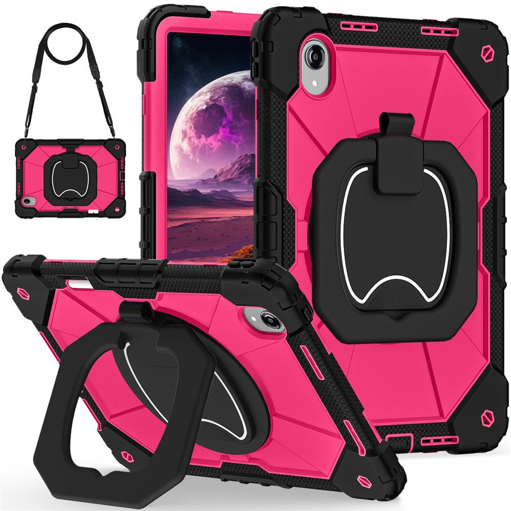 For Lenovo Idea Tab Pro Gen 2 / Xiaoxin Pad Pro 13 Case Silicone + PC Hand Grip Kickstand Tablet Cover with Shoulder Strap