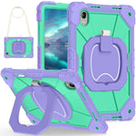 For Lenovo Idea Tab Pro Gen 2 / Xiaoxin Pad Pro 13 Case Silicone + PC Hand Grip Kickstand Tablet Cover with Shoulder Strap