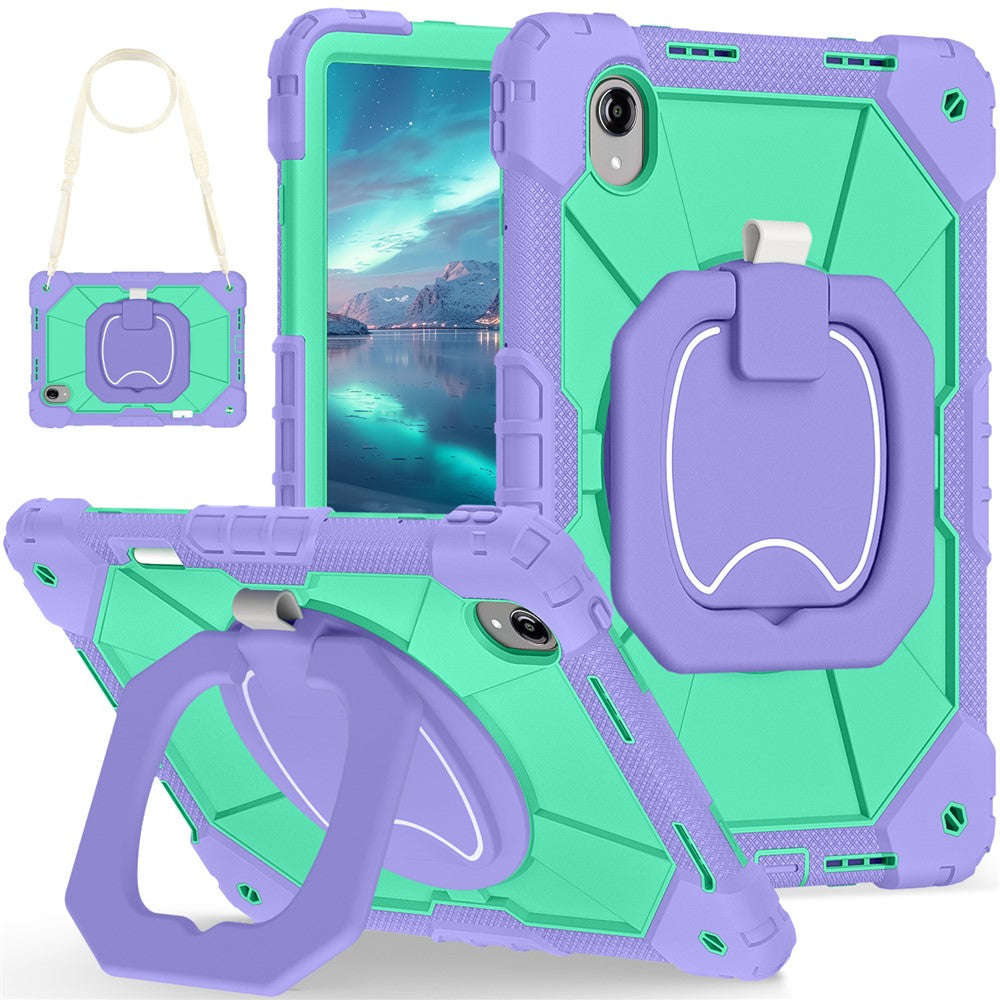 For Lenovo Idea Tab Pro Gen 2 / Xiaoxin Pad Pro 13 Case Silicone + PC Hand Grip Kickstand Tablet Cover with Shoulder Strap
