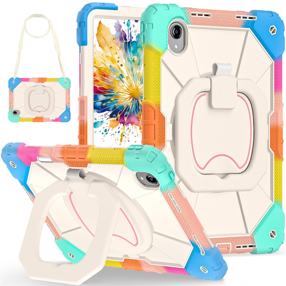 For Lenovo Idea Tab Pro Gen 2 / Xiaoxin Pad Pro 13 Case Silicone + PC Hand Grip Kickstand Tablet Cover with Shoulder Strap