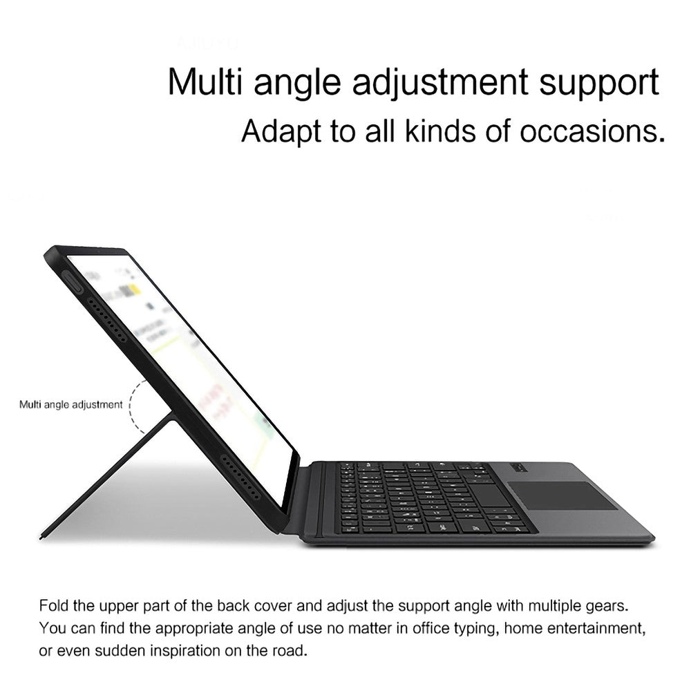 For Huawei MatePad Pro Max Leather Case + Touchpad Bluetooth-Compatible Keyboard (without Backlit)