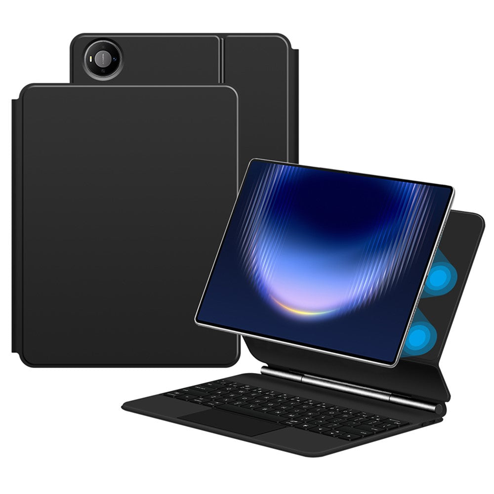 For Huawei MatePad Pro Max Magnetic Floating Bluetooth-Compatible Keyboard (English) + Leather Tablet Case