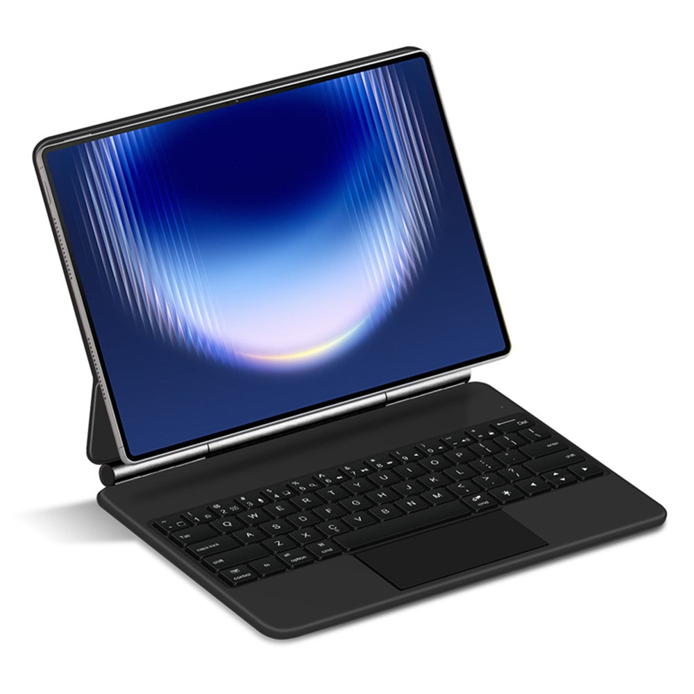 For Huawei MatePad Pro Max Magnetic Floating Bluetooth-Compatible Keyboard (English) + Leather Tablet Case