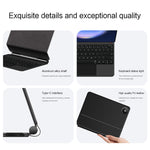 For Huawei MatePad Pro Max Magnetic Floating Bluetooth-Compatible Keyboard (English) + Leather Tablet Case