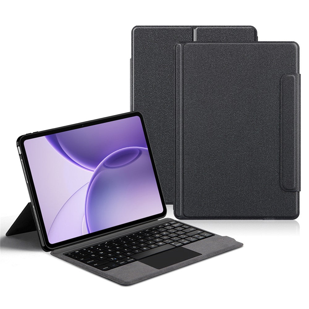 Läderfodral till Oppo Pad 6 + Pekplatta, Bluetooth-kompatibelt tangentbord (utan bakgrundsbelysning)