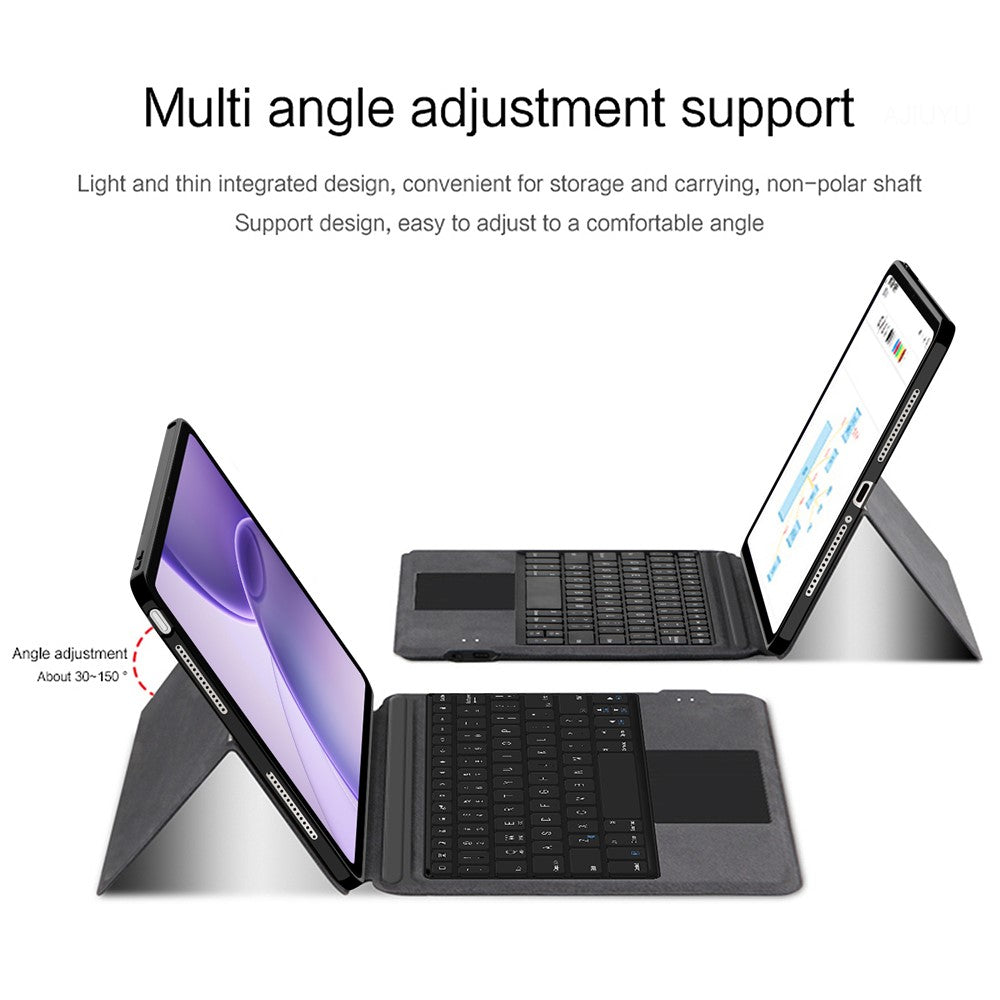 Läderfodral till Oppo Pad 6 + Pekplatta, Bluetooth-kompatibelt tangentbord (utan bakgrundsbelysning)