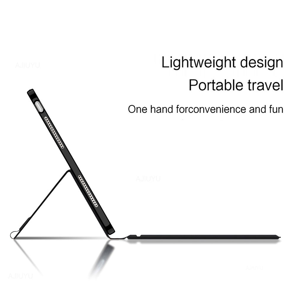 For Oppo Pad 6 Leather Case + Touchpad Bluetooth-Compatible Keyboard (without Backlit)