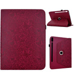 Samsung Galaxy Tab S9 / S9 FE / S10 FE-cover i læder med sommerfugleblomstermønster, tablet- og kortholder samt drejeligt stativ