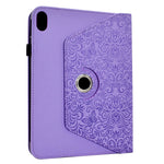 For Samsung Galaxy Tab S11 Case Butterfly Flower Imprint Leather Tablet Cover with Rotary Stand Card Holder