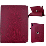 For Samsung Galaxy Tab S11 Case Butterfly Flower Imprint Leather Tablet Cover with Rotary Stand Card Holder