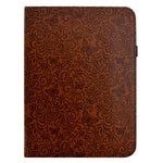 Samsung Galaxy Tab S10 FE+ Fodral Butterfly Flower Imprint Läder Surfplatta Fodral med Roterande Stativ Korthållare