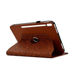 Samsung Galaxy Tab S10 FE+ Fodral Butterfly Flower Imprint Läder Surfplatta Fodral med Roterande Stativ Korthållare