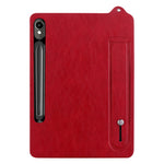 Tabletcover til Samsung Galaxy Tab S9 / Tab S9 FE / Tab S8 / Tab S7, håndrem, støtteben, lædercover