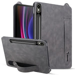Tabletcover til Samsung Galaxy Tab S9 / Tab S9 FE / Tab S8 / Tab S7, håndrem, støtteben, lædercover