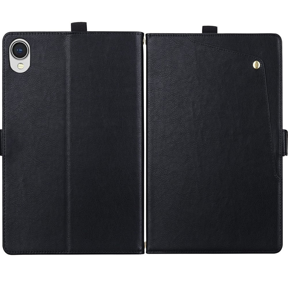 For Samsung Galaxy Tab S11 Case Front Pocket Business Leather Tablet Cover with Card Holder Stand