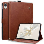 For Samsung Galaxy Tab S11 Case Front Pocket Business Leather Tablet Cover with Card Holder Stand