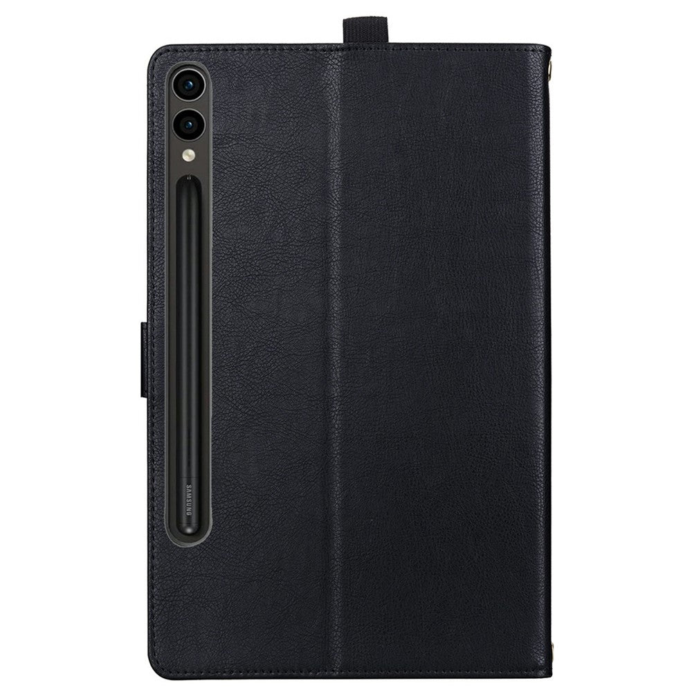 Samsung Galaxy Tab S8 Ultra / Tab S9 Ultra / Tab S10 Ultra / Tab S11 Ultra-lædercover til tablet med frontlomme, kortholder og stander
