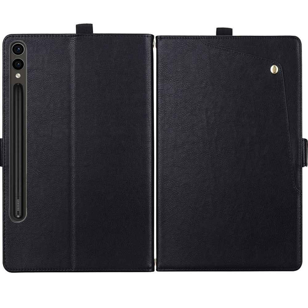Samsung Galaxy Tab S8 Ultra / Tab S9 Ultra / Tab S10 Ultra / Tab S11 Ultra-lædercover til tablet med frontlomme, kortholder og stander