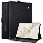 Samsung Galaxy Tab S8 Ultra / Tab S9 Ultra / Tab S10 Ultra / Tab S11 Ultra-lædercover til tablet med frontlomme, kortholder og stander