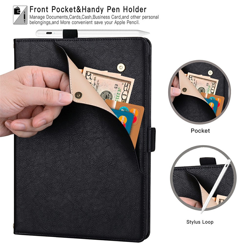 For Honor MagicPad 4  /  MagicPad 3 Pro 12.3 Case Front Pocket Business Leather Tablet Cover with Card Holder Stand