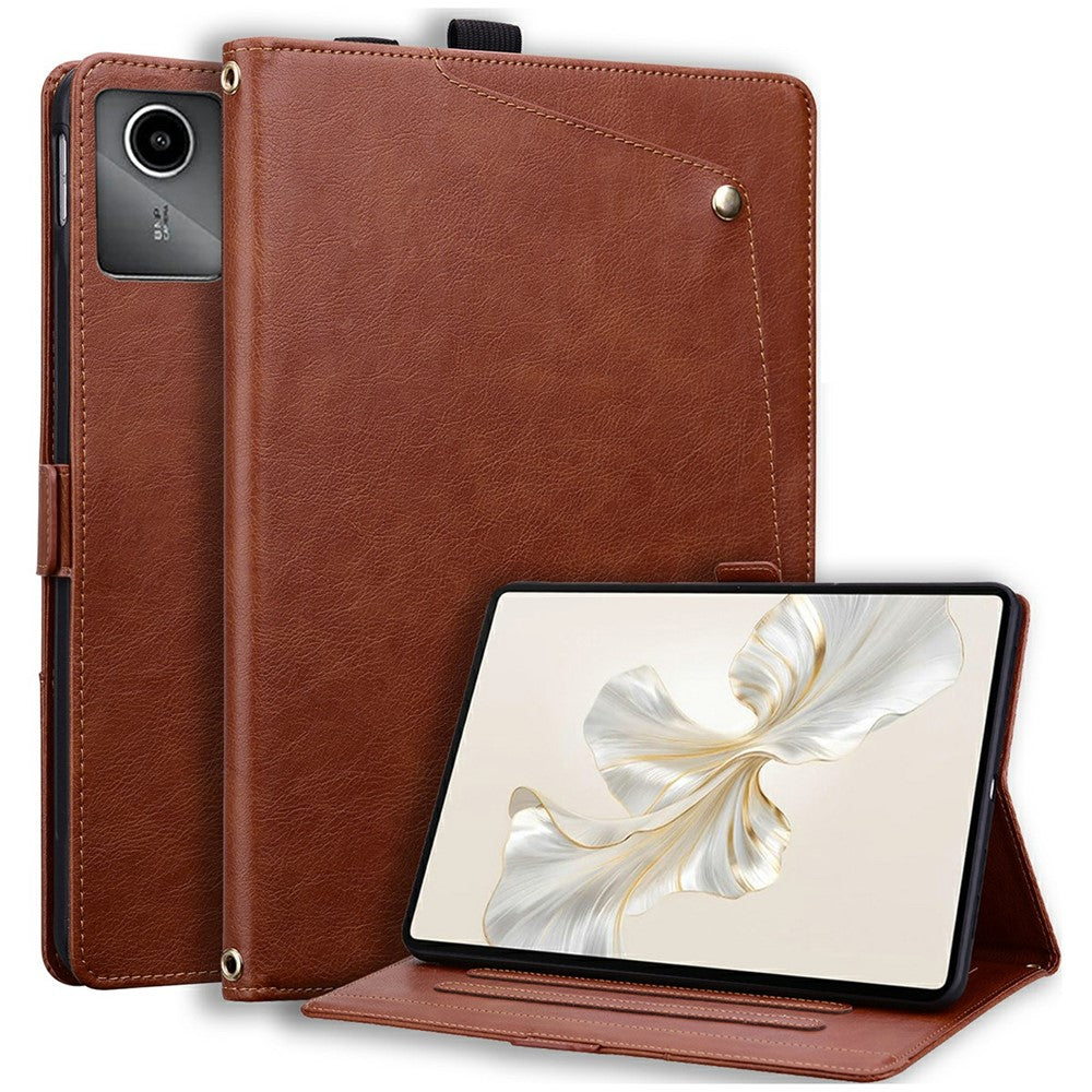 For Lenovo Xiaoxin Pad 2025  /  Pad 11 2024  /  Idea Tab  /  Tab K11 Gen 2  /  Tab M11 Case Front Pocket Business Leather Tablet Cover with Card Holder Stand