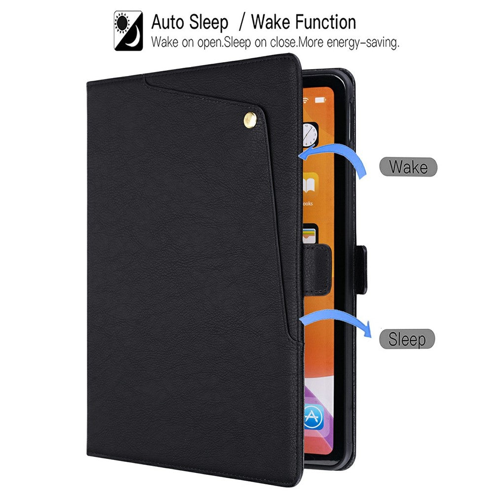 For Lenovo K9  /  Tab K9 Case Front Pocket Business Leather Tablet Cover with Card Holder Stand