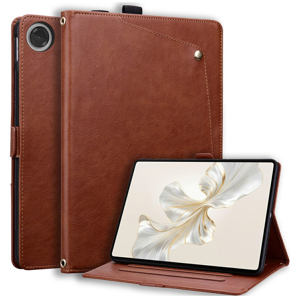 For Lenovo K9  /  Tab K9 Case Front Pocket Business Leather Tablet Cover with Card Holder Stand