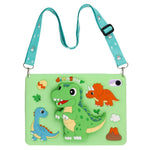 Dinosaur Tablet Case for Huawei MatePad SE 11 / MatePad 11 (2023) / (2021) , Retractable Kickstand Silicone Cover with Shoulder Strap
